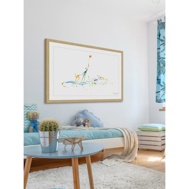 Marmont Hill - 'Boy and His Dog' by Maya Gur Framed Painting Print - Multi-Color