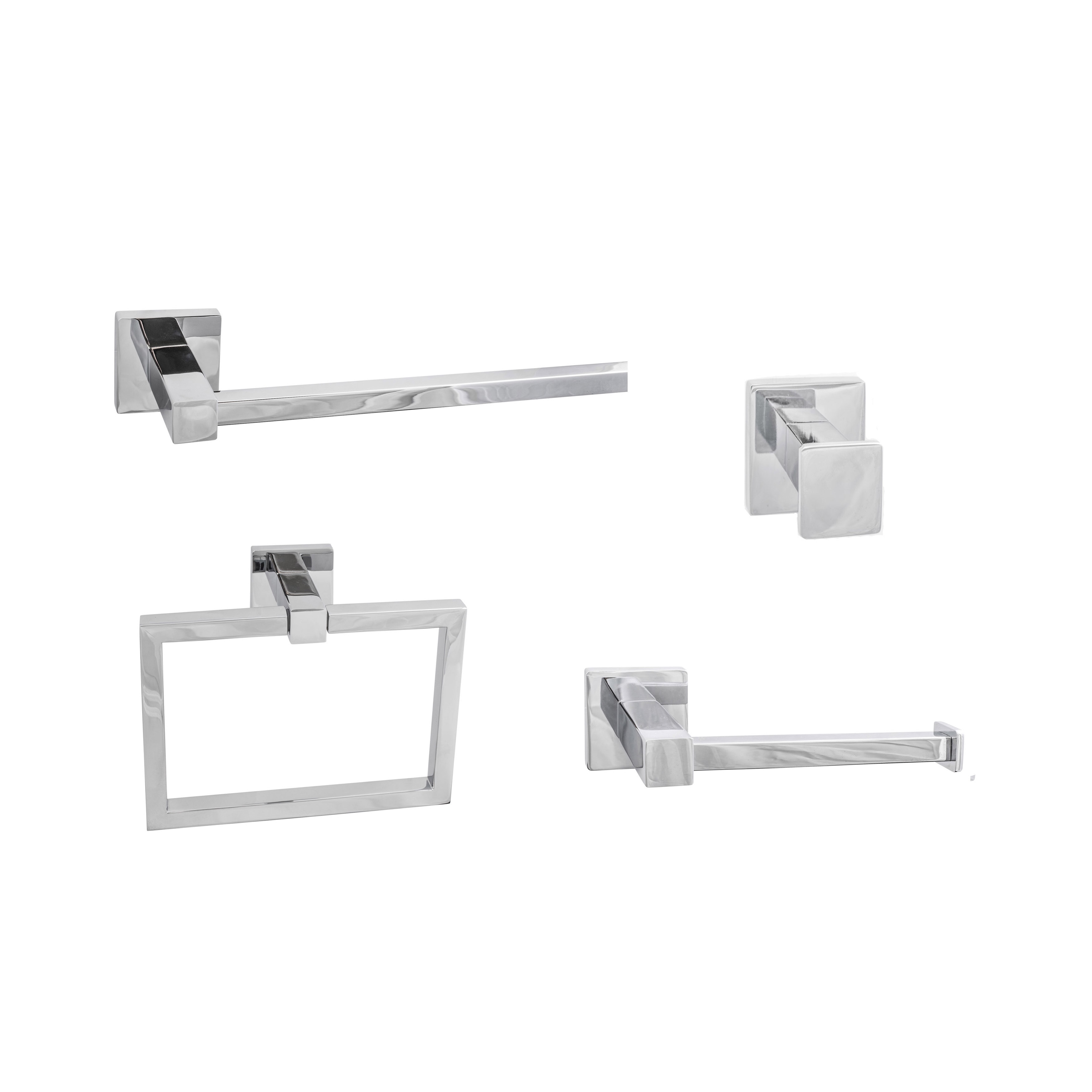 Sure Loc Vlora Modern 4 Piece Bathroom Accessory Set 4 Piece Bathroom Accessory Set
