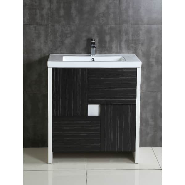 Fine Fixtures Midland Vanity Cabinet Set With Vitreous China Sink