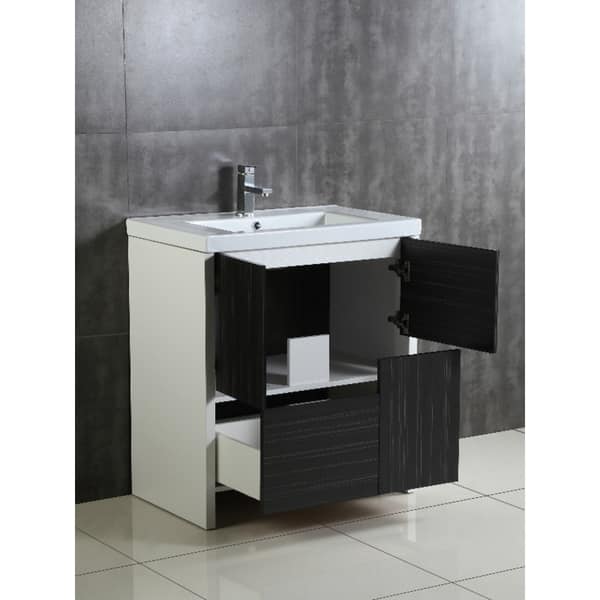Fine Fixtures Midland Vanity Cabinet Set With Vitreous China Sink