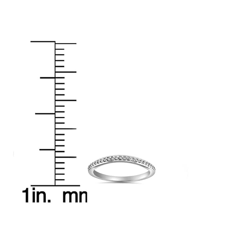 14k White Gold 1/10 cttw Diamond Guard Engagement Wedding Enhancer Ring