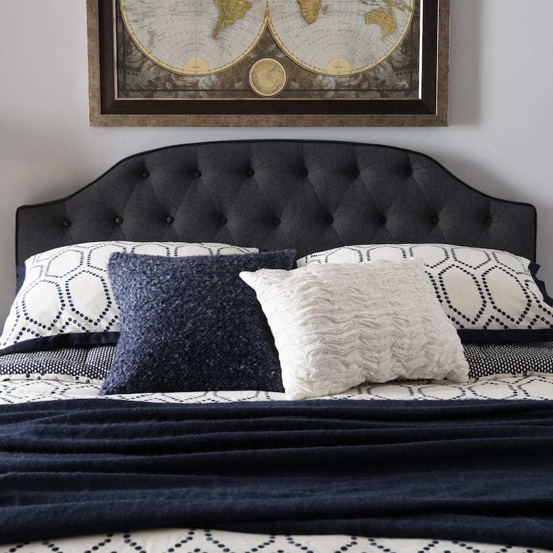 Porch & Den Hawkins Contemporary Headboard - Grey - Queen