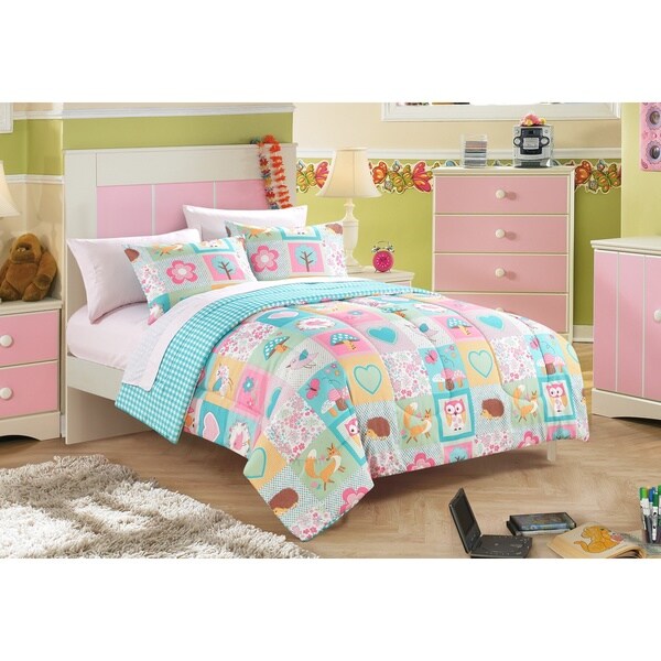 Heritage Kids Woodland Friends Toddler 4-piece Bed in a Bag with Sheet Set