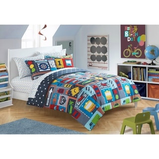Top Product Reviews For Heritage Kids Busy Cars Toddler 4 Piece Bed In A Bag With Sheet Set 13404224 Overstock