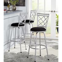 Simple Living Alyssa Adjustable Height Crossback Swivel Stools (Set of 3)