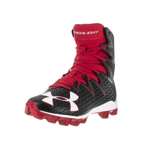 red and black under armour football cleats