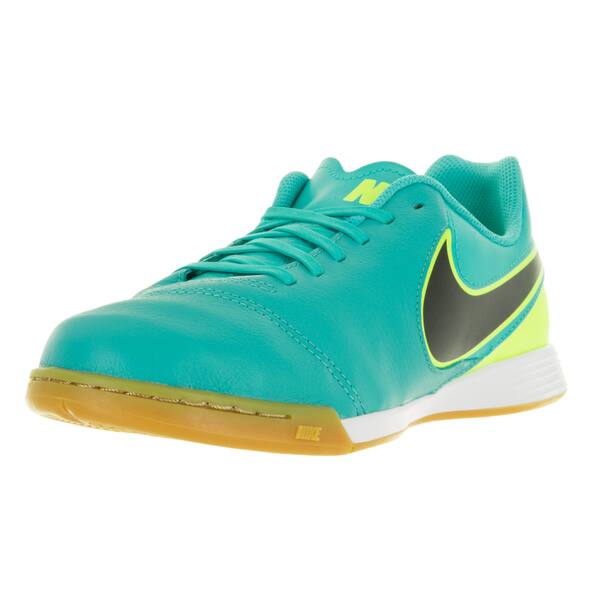 Shop Nike Kids Jr Tiempo Legend Vi Green Synthetic Leather Indoor