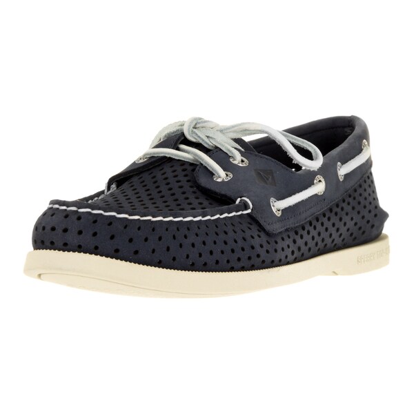 sperry perforated boat shoe mens