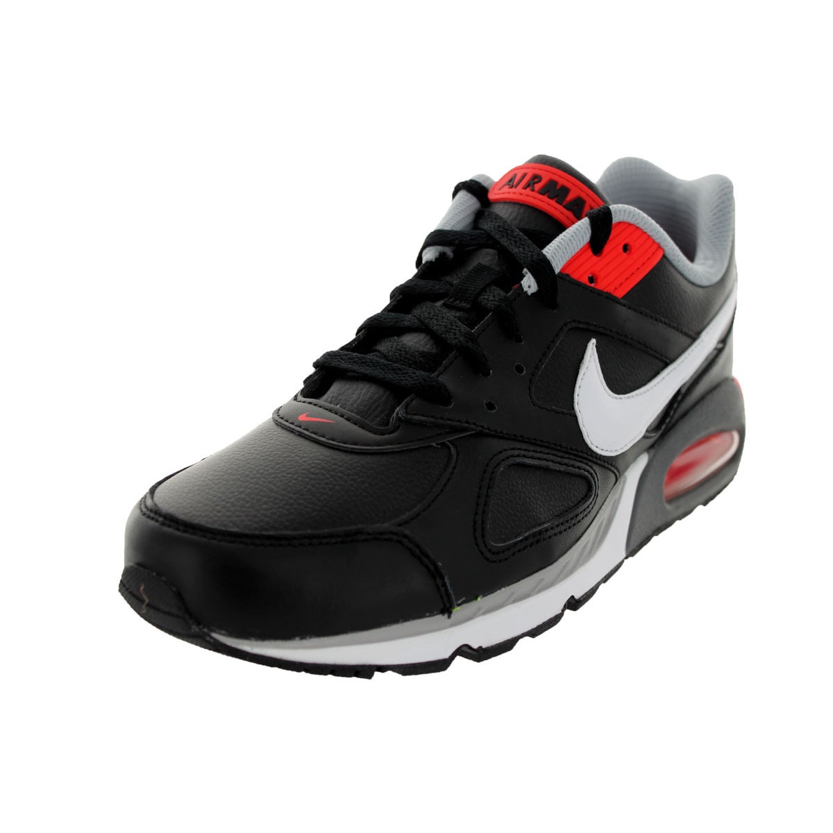 Shop Nike Men's Air Max IVO LTR Black, White, Light Crimson, Wolf Grey  Leather Running Shoes Size 9 - Overstock - 13404798