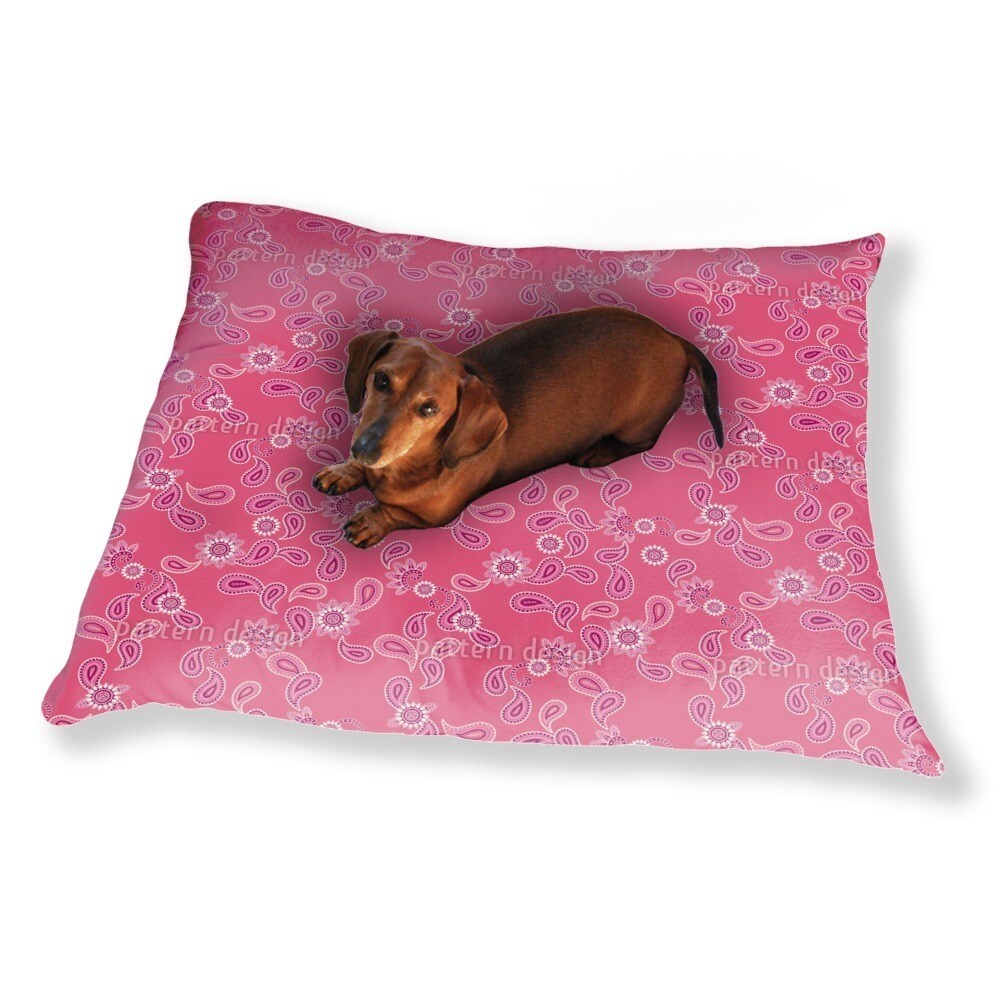 pink dog pillow