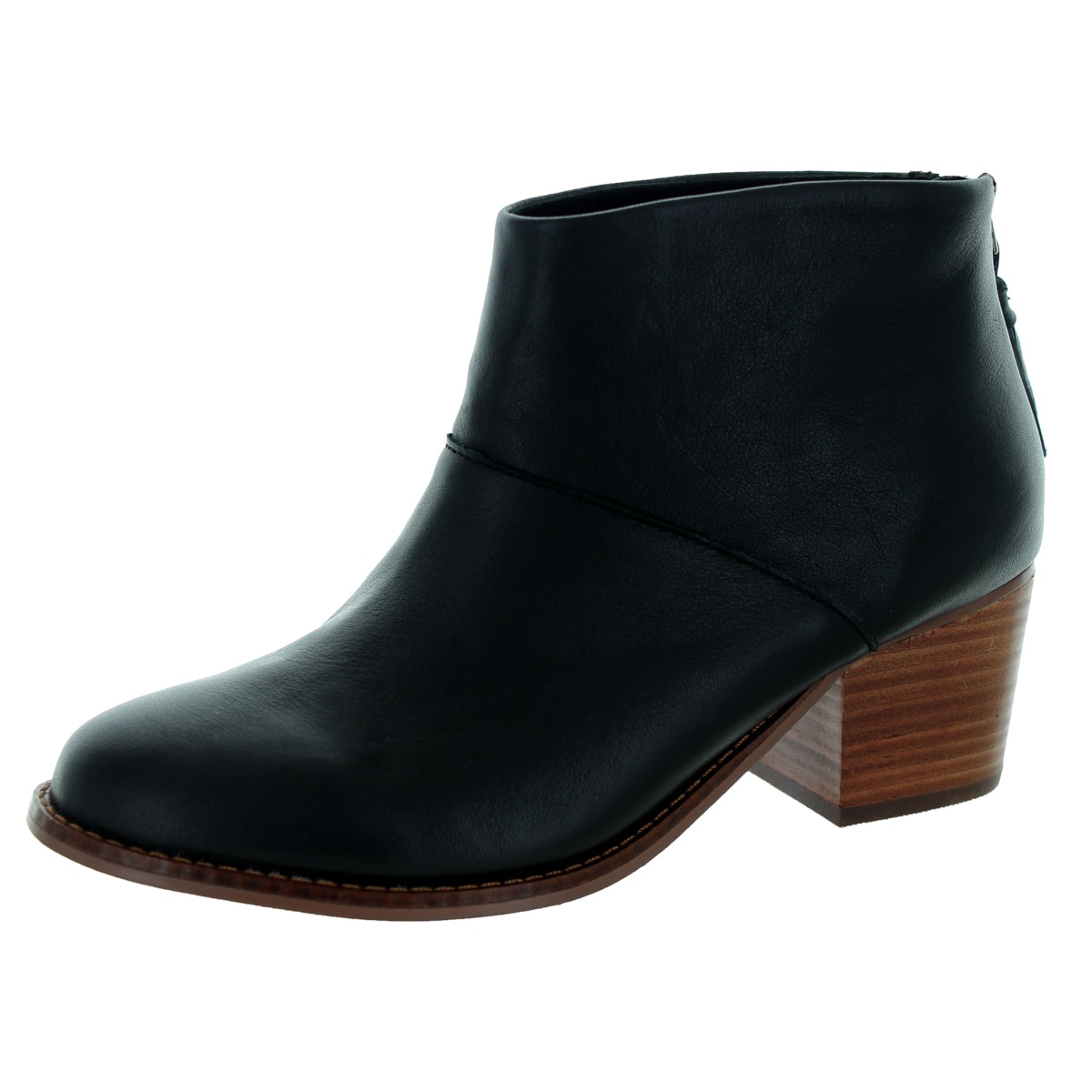 Leila Black Leather Boots - Overstock 