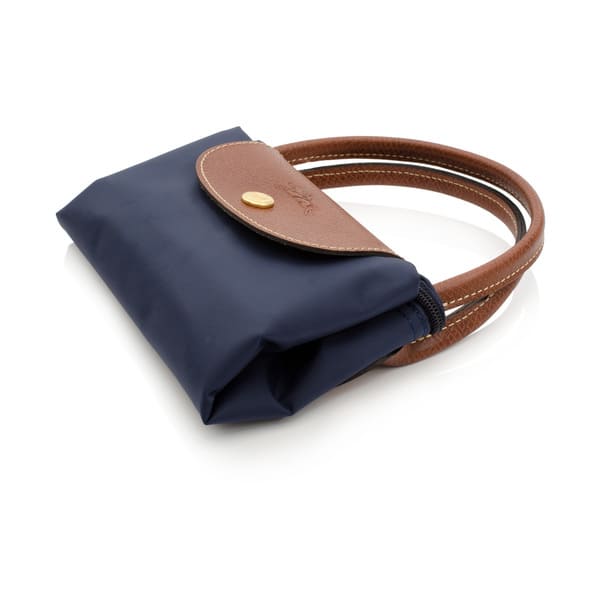Shop Longchamp Le Pliage Navy Small Foldable Tote Bag Free