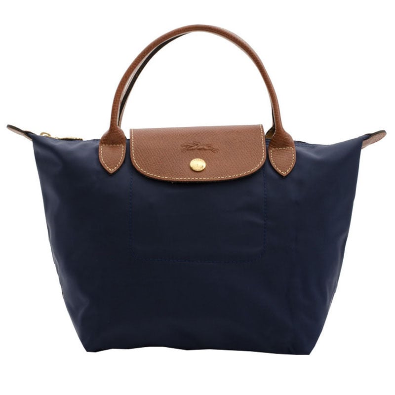 Longchamp Le Pliage Navy Small Foldable Tote Bag