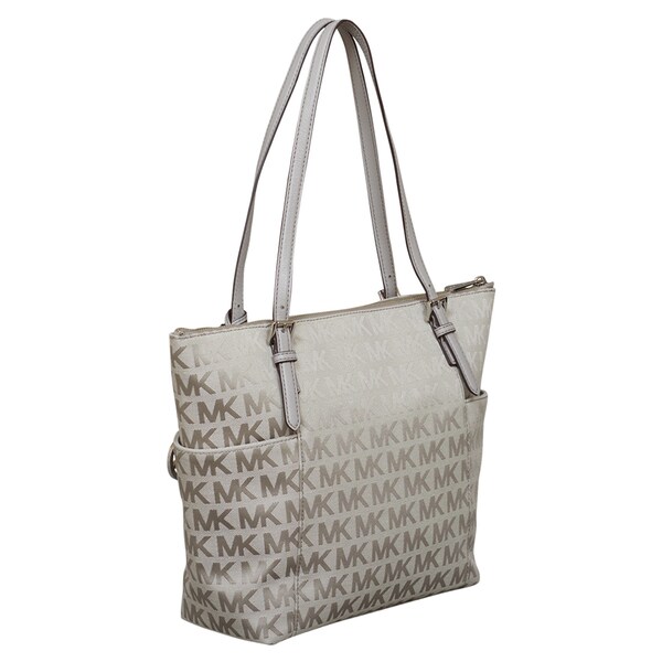 light grey michael kors purse