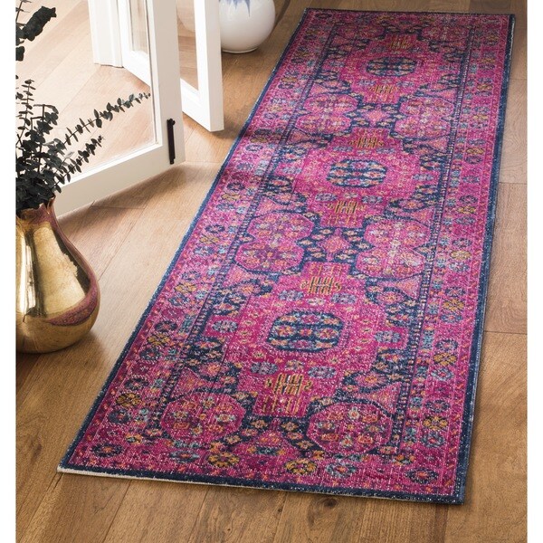 Shop Safavieh Artisan Vintage Bohemian Blue/ Fuchsia Pink ...