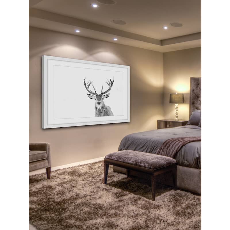 Marmont Hill - 'Majestic Antlers' Framed Painting Print - Multi-Color