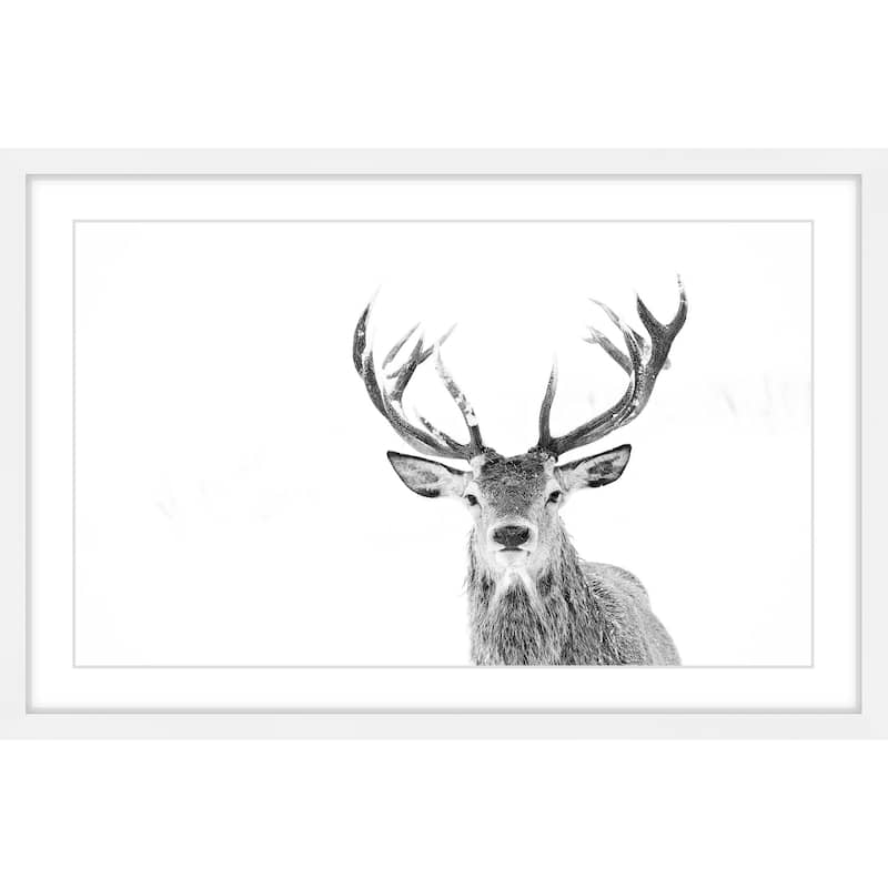 Marmont Hill - 'Majestic Antlers' Framed Painting Print - Multi-Color