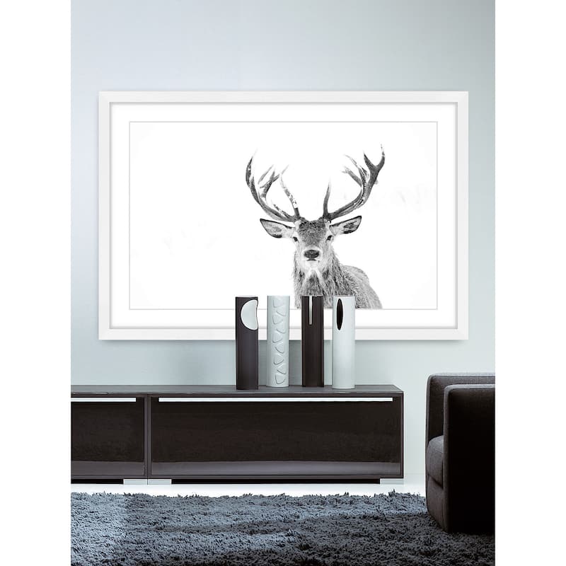 Marmont Hill - 'Majestic Antlers' Framed Painting Print - Multi-Color