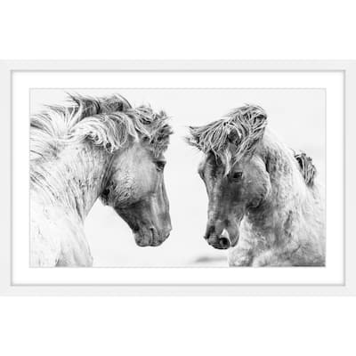 Marmont Hill - 'Horse Pair' Framed Painting Print - Multi-Color