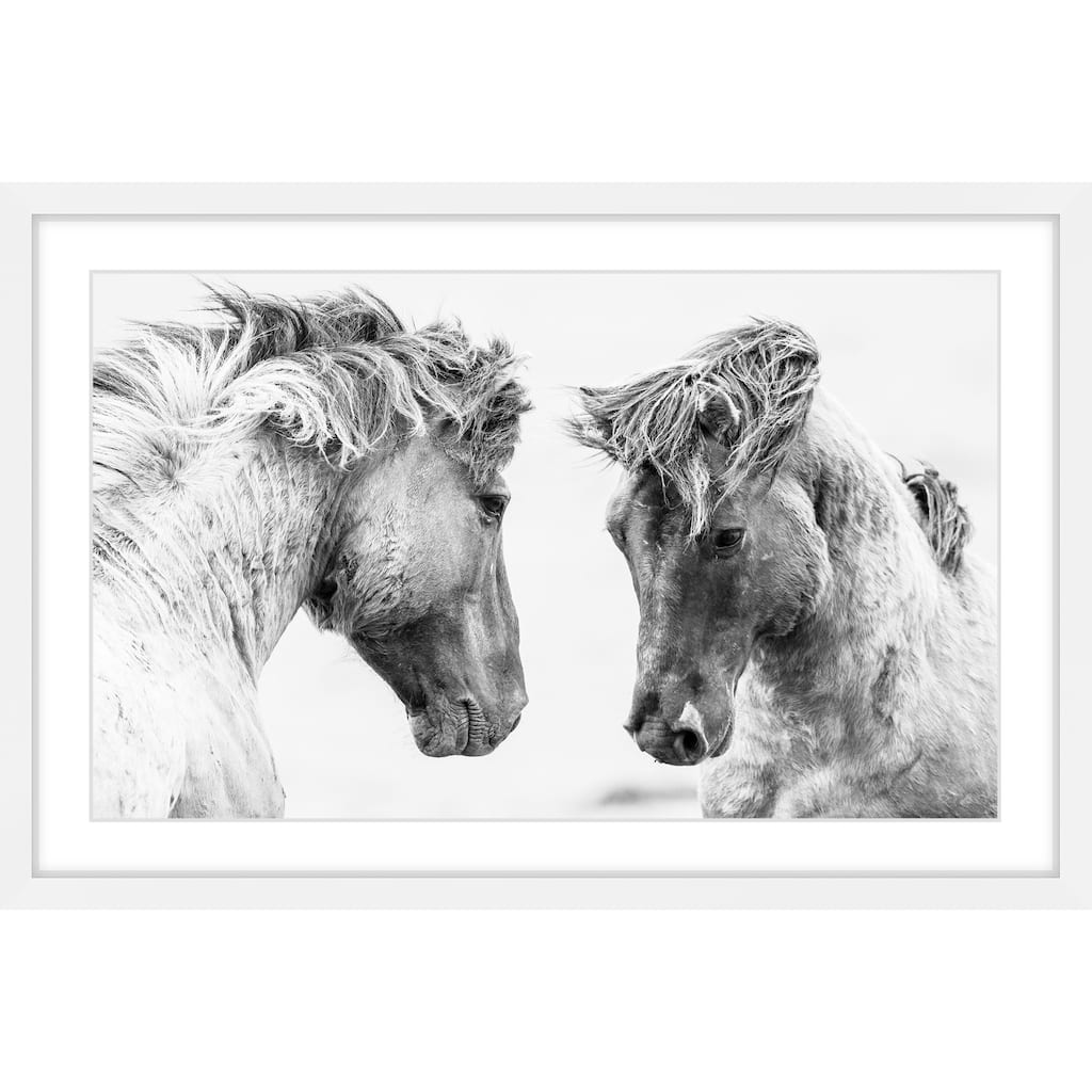 Marmont Hill - 'Horse Pair' Framed Painting Print - Multi-Color