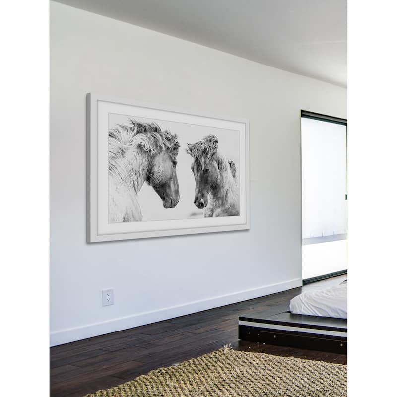 Marmont Hill - 'Horse Pair' Framed Painting Print - Multi-Color