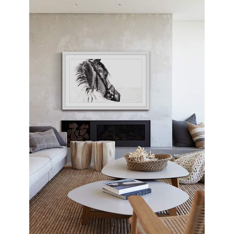Marmont Hill - 'Equus Profile' Framed Painting Print - Multi-Color