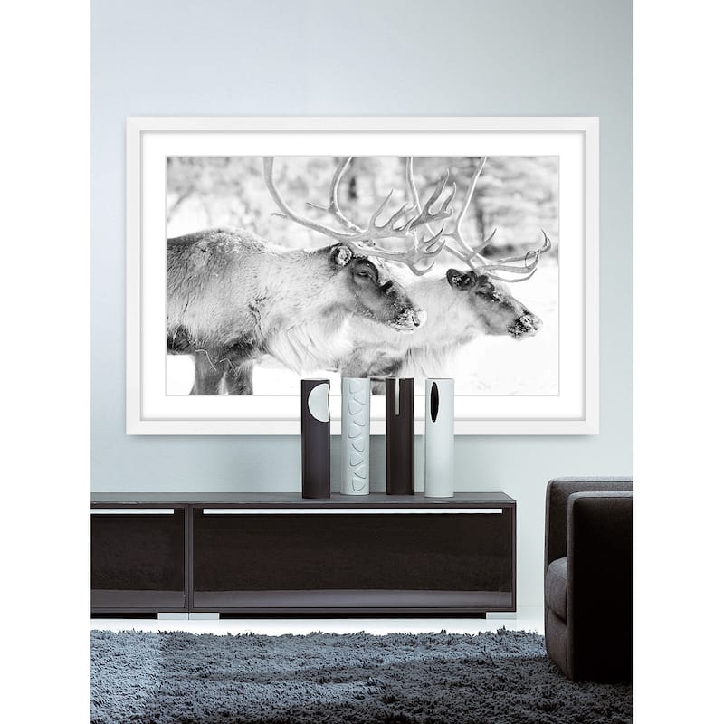 Marmont Hill - 'Elk Pair' Framed Painting Print - Multi-Color