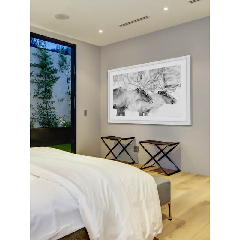 Marmont Hill - 'Elk Pair' Framed Painting Print - Multi-Color