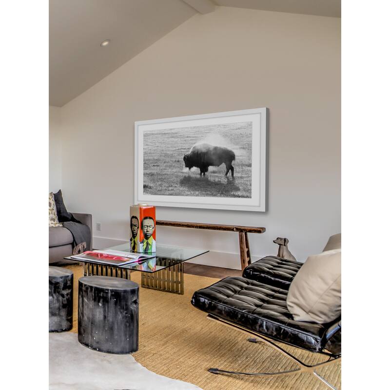 Marmont Hill - 'Buffalo Pair' Framed Painting Print - Multi-Color