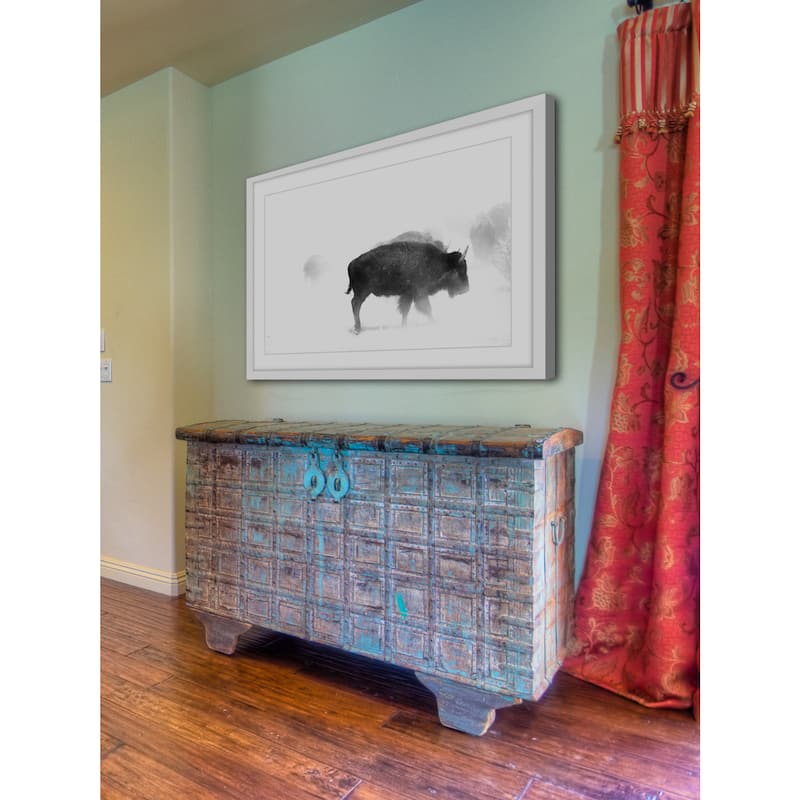 Marmont Hill - 'Buffalo Mist' Framed Painting Print - Multi-Color