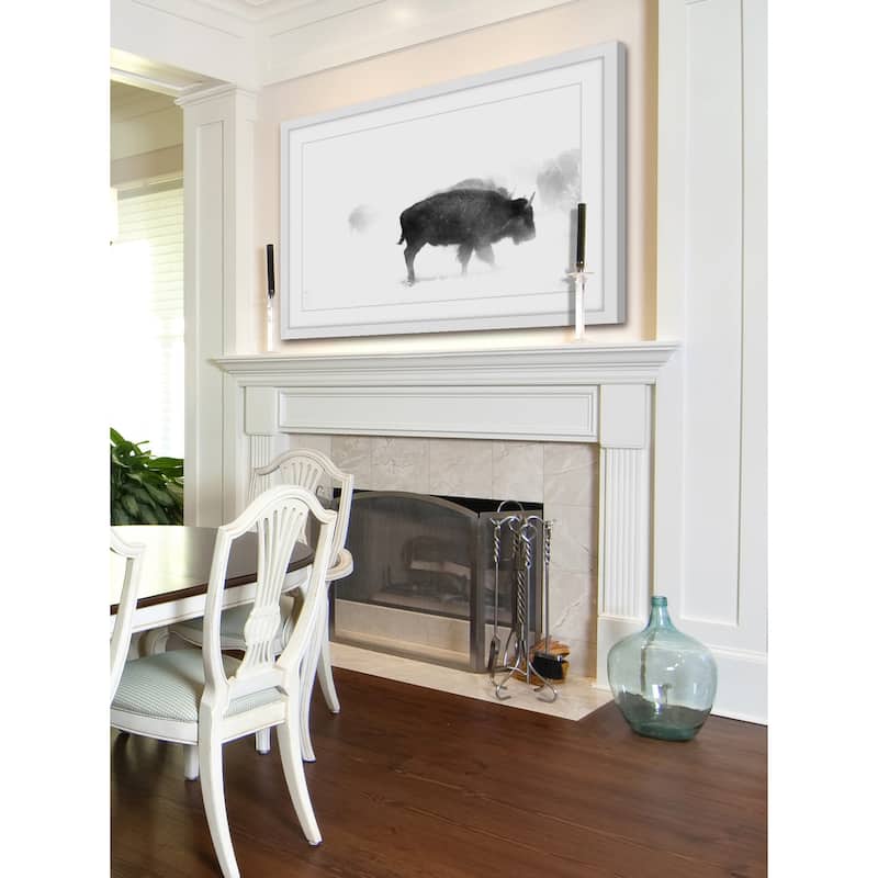 Marmont Hill - 'Buffalo Mist' Framed Painting Print - Multi-Color