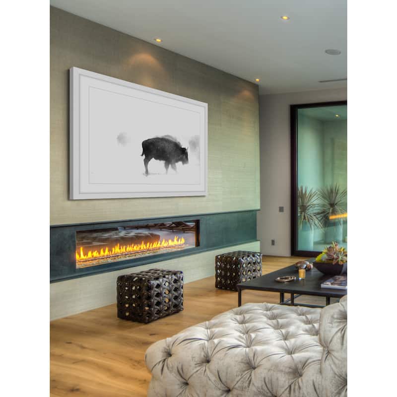 Marmont Hill - 'Buffalo Mist' Framed Painting Print - Multi-Color