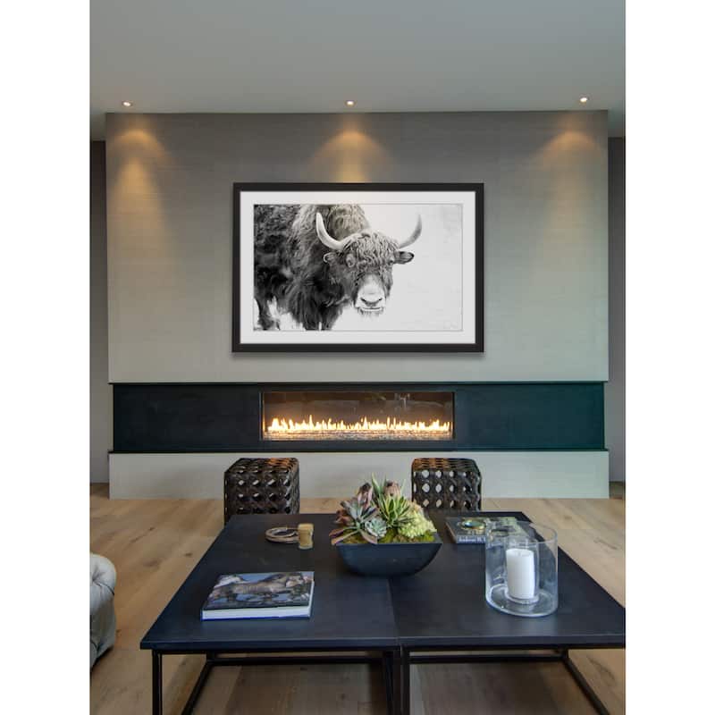Marmont Hill - 'Buffalo Forward' Framed Painting Print - Multi-Color