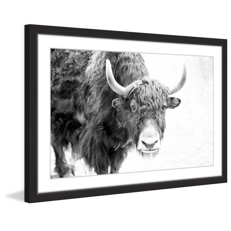 Marmont Hill - 'Buffalo Forward' Framed Painting Print - Multi-Color