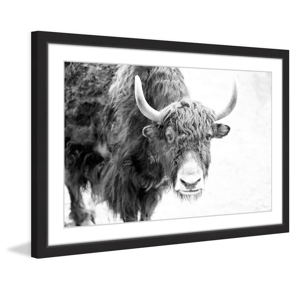Marmont Hill - 'Buffalo Forward' Framed Painting Print - Multi-Color