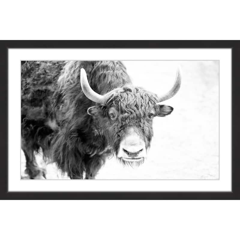 Marmont Hill - 'Buffalo Forward' Framed Painting Print - Multi-Color