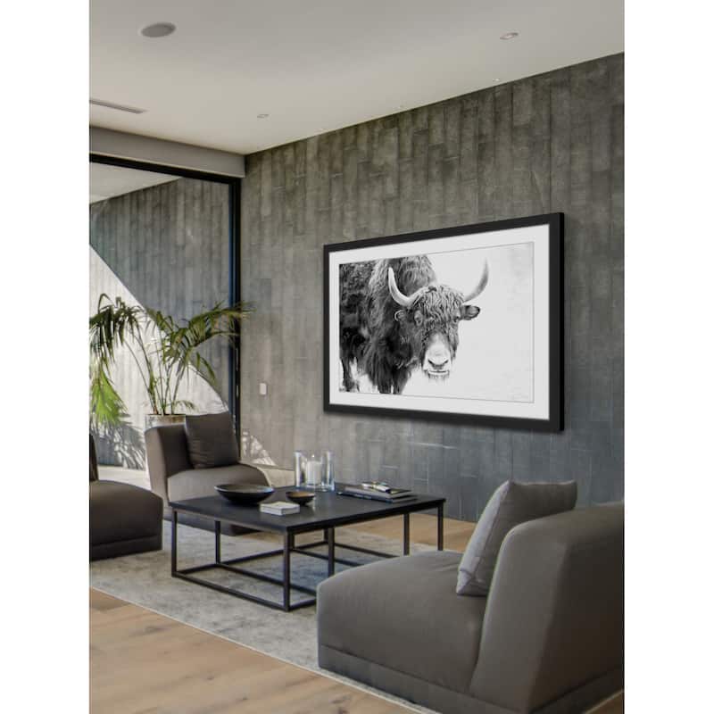 Marmont Hill - 'Buffalo Forward' Framed Painting Print - Multi-Color