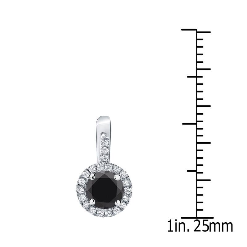 Auriya 14k Gold 2 2/5ctw Black Diamond Halo Dangle Earrings (H-I, SI1-SI2)