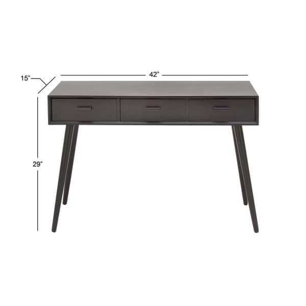 Benzara Black Wood 42 Inch Wide X 29 High Console Table X 29 Inch High Console Table