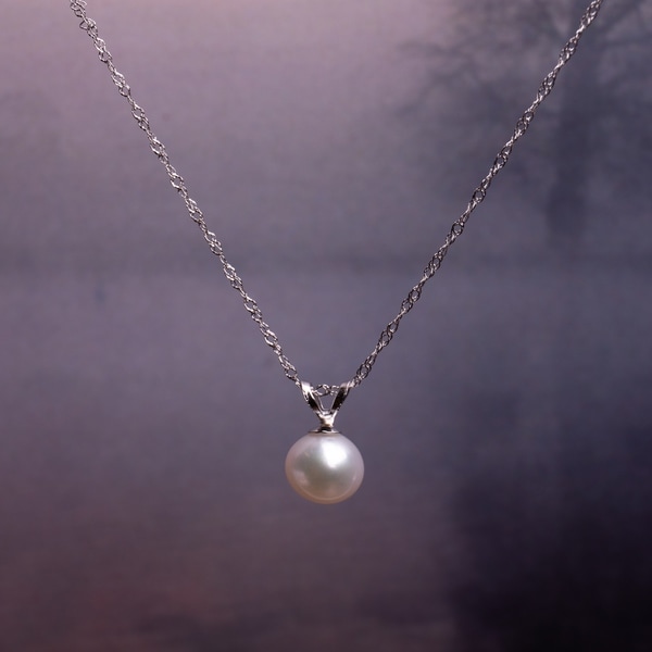 cultured pearl drop necklace