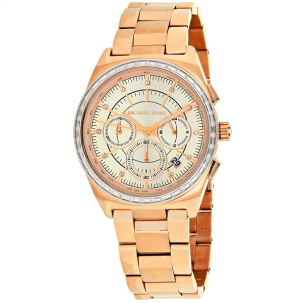 Michael Kors Women's MK6422 Vail Chronograph Rose Gold Dial Rose Gold-Tone Stainless Steel Bracelet Watch