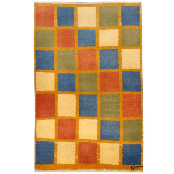 slide 2 of 3, Handmade One-of-a-Kind Gabbeh Wool Rug (Iran) - 2'8 x 4'2