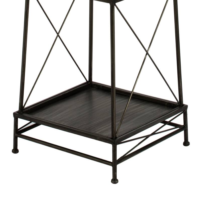 4-tier Gunmetal Metal Obelisk Stand