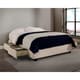 Republic Design House Audrey Tufted Ivory King-Size Storage Bed with ...