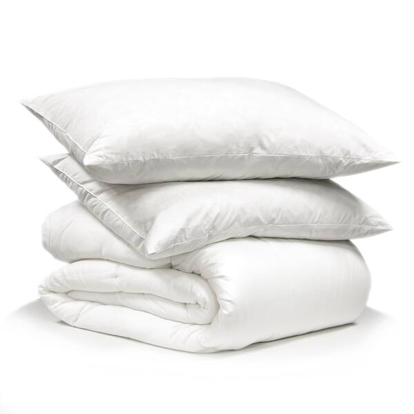 Shop White Down Comforter And Feather Pillow 6 Piece Set On Sale