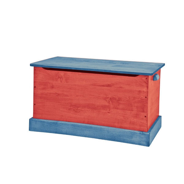 red and blue toy box