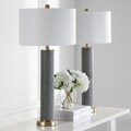 Safavieh Lighting 32-inch Ollie Faux Alligator Grey Table Lamp (Set of 2)
