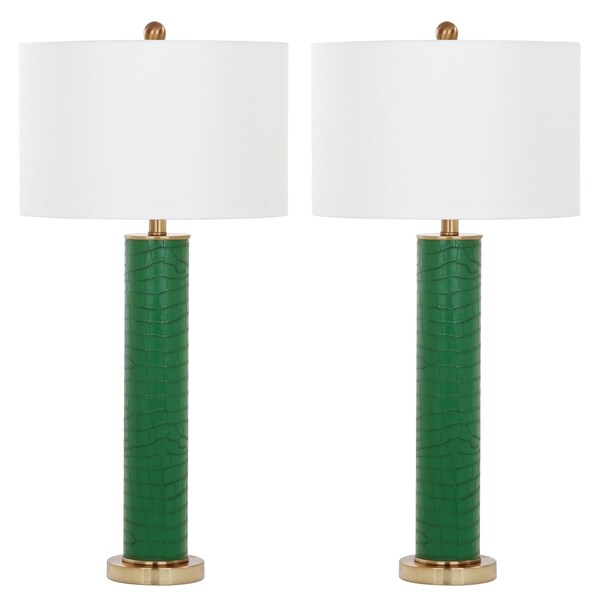 dark green table lamp