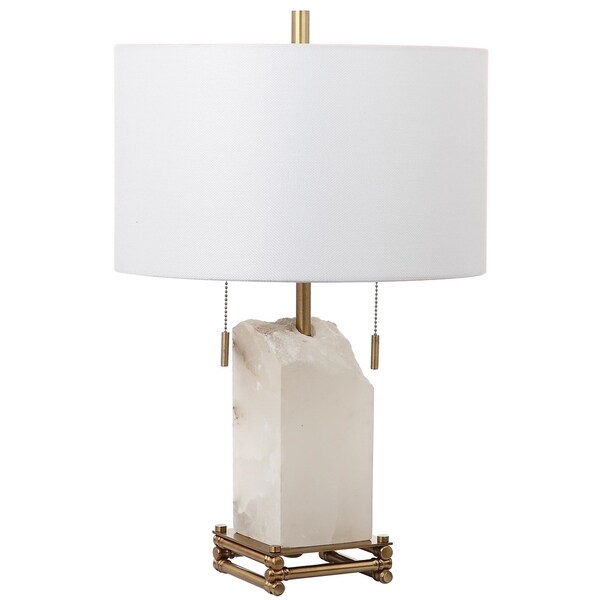 Safavieh Lighting 24-inch Pearl White/ Gold Table Lamp