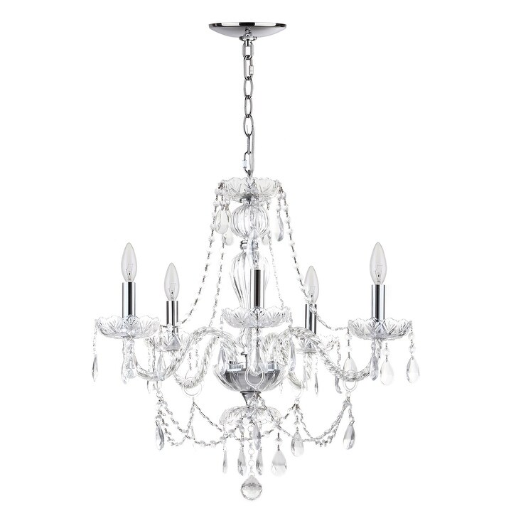 Safavieh Lighting Jingle Adjustable 5-light Chrome Chandelier (LIT4418A) - Chandeliers For Bedrooms by Overstock.com